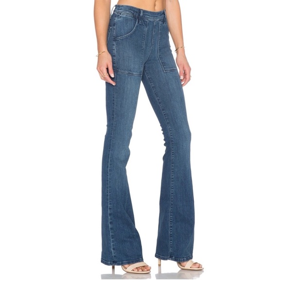 Frame Denim Le Flare De Francoise Sunnyside 27 High-Rise Flare Jeans - Picture 3 of 6